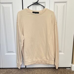 Homee + Femme Cream Crewneck Sweatshirt Unisex Size S